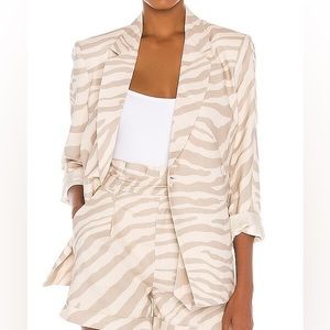 Anine Bing Kaia Blazer with Sand Zebra